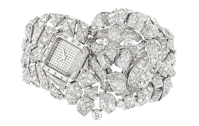 Zegarek Miol Mosaique w białym złocie. Zegarki Chanel pod znakiem lwa