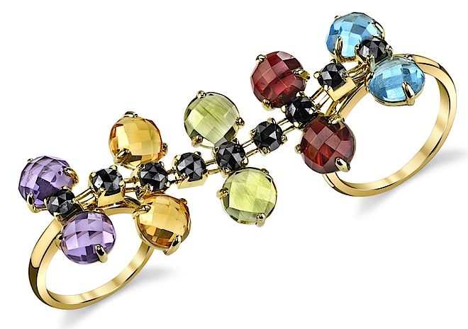  Pierścień Borgioni z kolorowymi kamieniami. Biżuteria na gorące dni i ciepłe noce