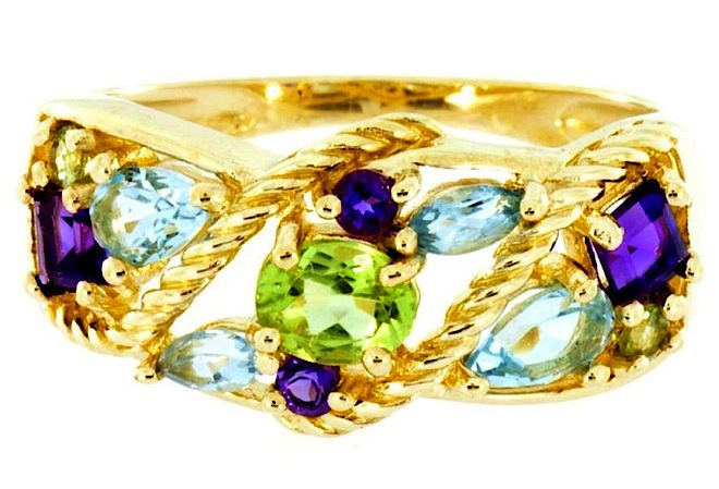 Pierścionek typu multigem. Oszałamiający trend w biżuterii na lato 2013: pierścionki multigem