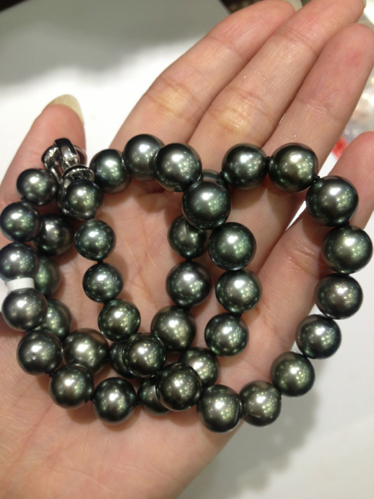100-Natural-Tahitian-Pearl-Necklace-Real-Black-Pearl-Necklace-9-11MM-Classicc-Perfectly-Round-Women-Jewelry