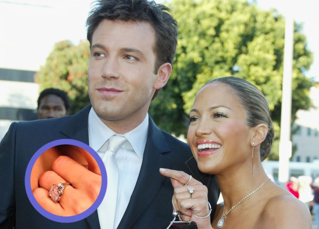 9 Jennifer Lopez i jej pierścionek zaręczynowy z różowym diamentem
