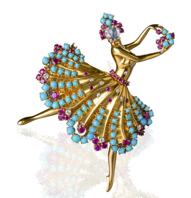 Lot-87-A-diamond-ruby-and-turquoise-Clip-Danseuse-brooch-Van-Cleef-Arpels1